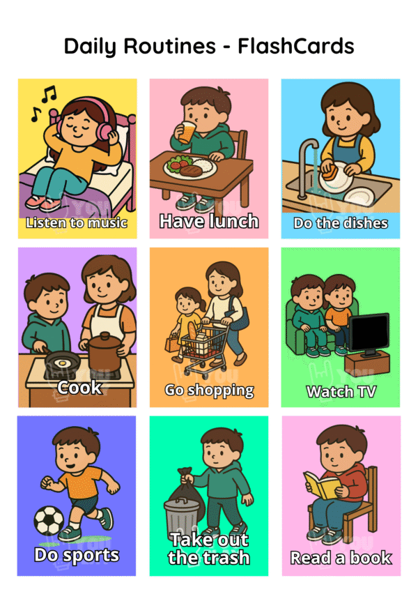Daily Routines – Flashcards
