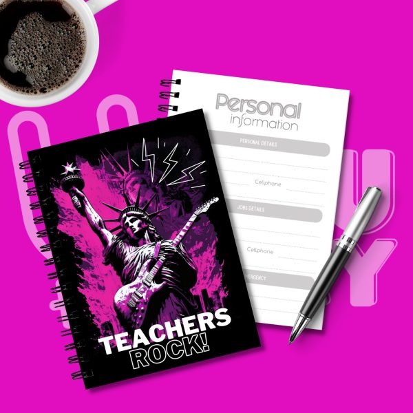 Teacher planner teachers rock fucsia