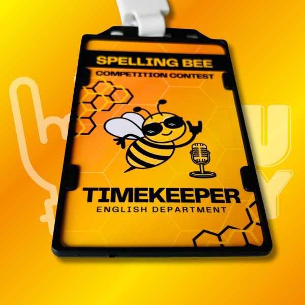 Credencial spelling bee Timkeeper